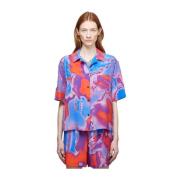 Rave Zijden Shirt met Fantasma Stijl Alexander McQueen , Multicolor , ...