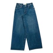 Wijde Pijp Denim in Blauw House of Sunny , Blue , Dames