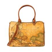 Beige Leren Rits Tas Alviero Martini 1a Classe , Brown , Dames