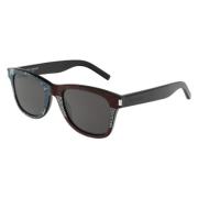 Klassieke Leren Schoudertas Saint Laurent , Gray , Unisex