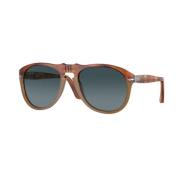 Retro Ronde Zonnebril Persol , Brown , Unisex