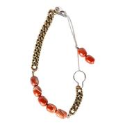 Donkerrode Stenen Ketting Dries Van Noten , Red , Heren