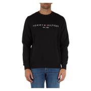 Geborduurde katoenen crewneck sweatshirt Tommy Hilfiger , Black , Here...