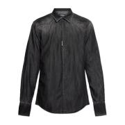 Denim shirt met vintage effect Dsquared2 , Black , Heren