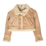 Eco-Montone Rock Jacket Nineminutes , Beige , Dames