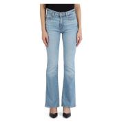 Flare Hemp Jeans Vijf Zakken Guess , Blue , Dames