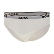 Heren Stretch Katoenen Briefs, Wit Hugo Boss , White , Heren