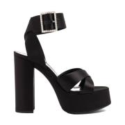 Zomerse Chic Sandalen Saint Laurent , Black , Dames