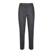 Slimme Kasjmier Wollen Broek Rechte Pijp Eleventy , Gray , Dames