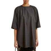 Moderne Oversized Katoenen Blouse Liviana Conti , Black , Dames