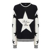 Trui met sterrenpatroon Balmain , Black , Heren