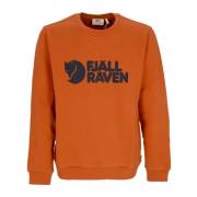 Terracotta Brown Logo Crewneck Sweatshirt Fjällräven , Orange , Heren