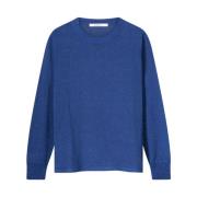 Lurex Gebreide Pullover Sweater Summum Woman , Blue , Dames