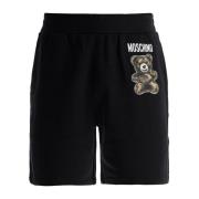 Sportieve Teddybeer Bermuda Shorts Moschino , Black , Heren