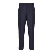 Rechte Flanellen Broek Balmain , Blue , Heren