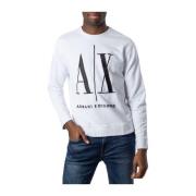 Katoenmix Hoodless Sweatshirt Collectie Armani Exchange , White , Here...