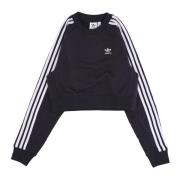 Zwarte Crewneck Sweatshirt Lichtgewicht Lange Mouw Adidas , Black , Da...