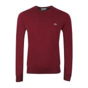 Rode Wol Pullover Regular Fit Trui Lacoste , Red , Heren