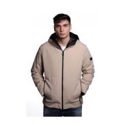 Beige Hoodie Loge MD Peuterey , Beige , Heren