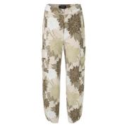 Relaxte cargobroek met bloemenprint Marc Cain , Multicolor , Dames