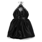 Zwarte Taffeta Minijurk met Kant Self Portrait , Black , Dames