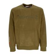 Linear Logo Crewneck Sweatshirt Dark Olive Timberland , Green , Heren