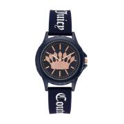 Blauw Siliconen Analoge Quartz Horloge Juicy Couture , Blue , Dames