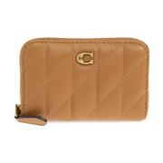 Leren portemonnee Coach , Beige , Dames