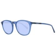 Blauwe Unisex Zonnebril Ronde Stijl Gant , Blue , Unisex