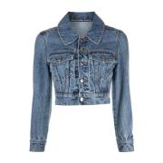 Shrunken Trucker Jacket Alexander Wang , Blue , Dames