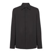 Nylon Shirt Balmain , Black , Heren