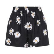 Zwarte Zijden Shorts Elegante Stijl Moschino , Multicolor , Dames