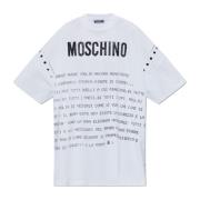 Jurk met print Moschino , White , Dames