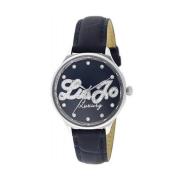 Blauw Leren Horloge Quartz Analoog Liu Jo , Blue , Dames