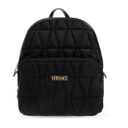 Rugzak met logopatch Versace , Black , Heren