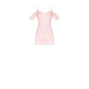 Jumpsuit met ruchesmouwen en volledige lengte Rinascimento , Pink , Da...