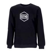 Zwart Logo Crewneck Sweatshirt Lange Mouw Dolly Noire , Black , Heren