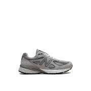 Grijze Mesh Sneakers met Ronde Neus New Balance , Gray , Heren