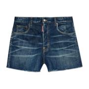 Denim shorts met vintage effect Dsquared2 , Blue , Dames