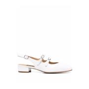 Witte Leren Mary Jane Peche Schoenen Carel , White , Dames