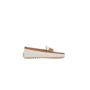 Canvas platte schoenen met leren rand Tod's , Brown , Dames