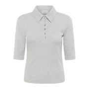 Polo Mel Top Grijs T-Shirt Gestuz , Gray , Dames