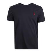 T-shirt van katoen met geborduurd logo Ralph Lauren , Blue , Heren