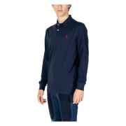 Blauw Poloshirt met Lange Mouwen U.s. Polo Assn. , Blue , Heren