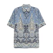 Rood Shirt Korte Mouw Etro , Multicolor , Heren