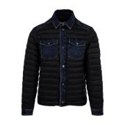 Blauwe Metalen Knoopjas Zakken Jeans Moorer , Blue , Heren