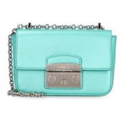 Mini Crossbody Tas met Flip-Lock Sluiting Furla , Blue , Dames