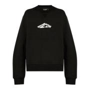 Sweatshirt met bedrukt logo Dsquared2 , Black , Dames