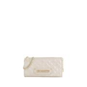 Ivoor Handtas met Gouden Details Moschino , Beige , Dames