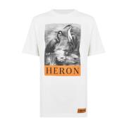 BW Logo Print Katoenen T-Shirt Heron Preston , White , Heren